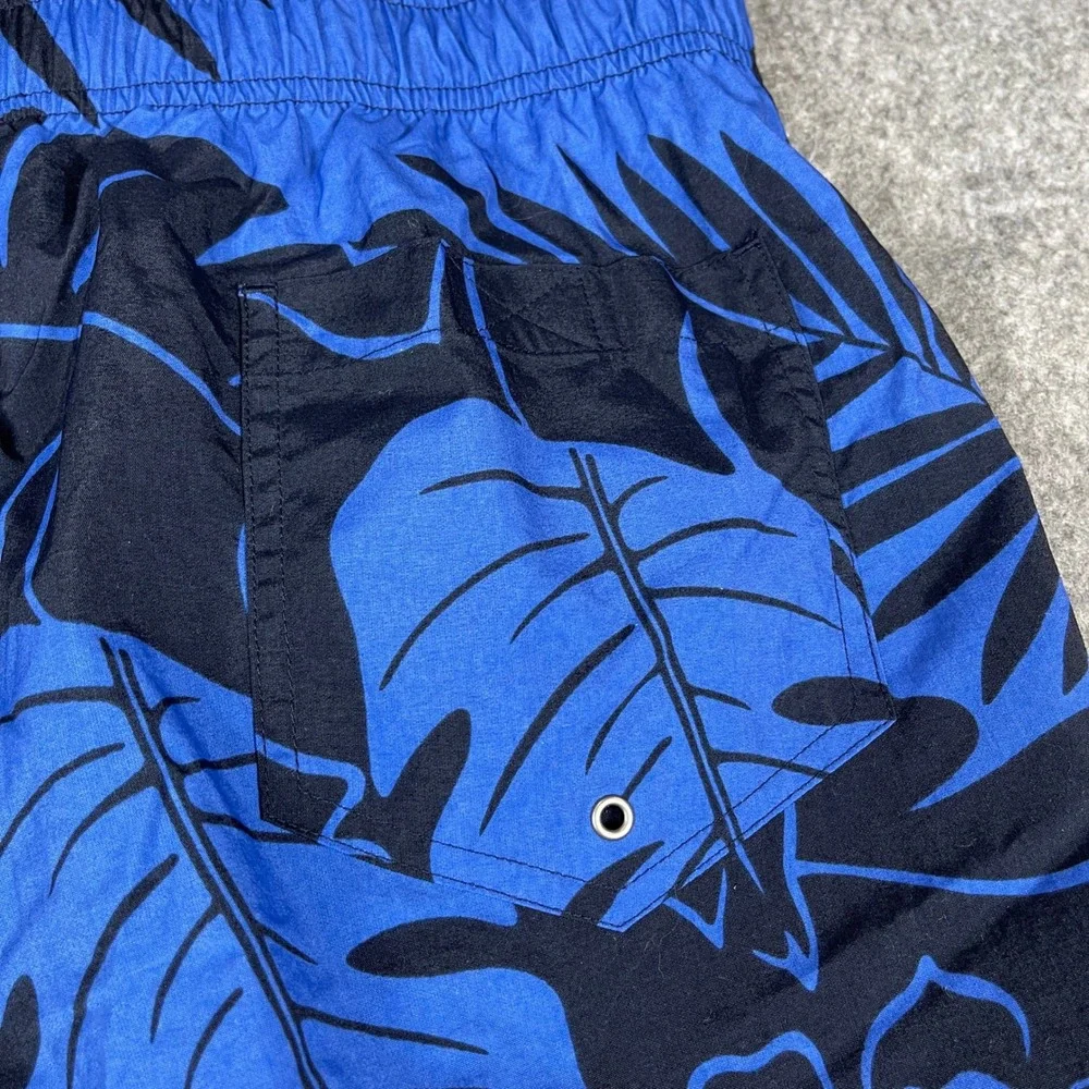 Polo Sport Ralph Lauren Swim Trunks Large Blue Tropical Hibiscus Mesh Lined 9